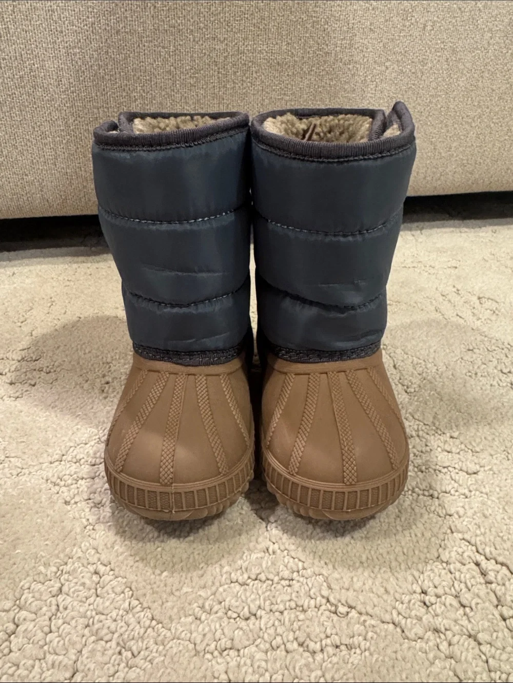 Old Navy Kids Winter Snow Boots in Brown and Navy